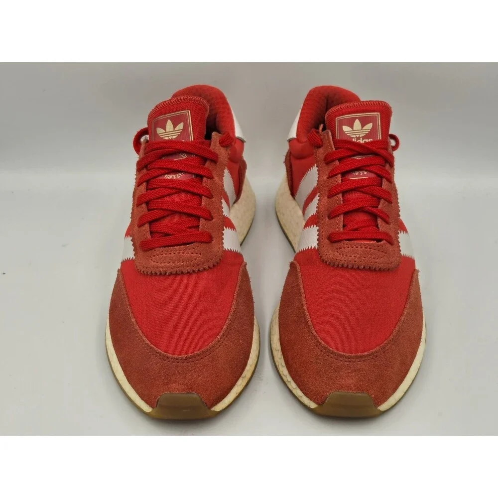 Adidas Mens Iniki Runner Shoes Red White Gum Size 8 BB2091 Casual Preppy